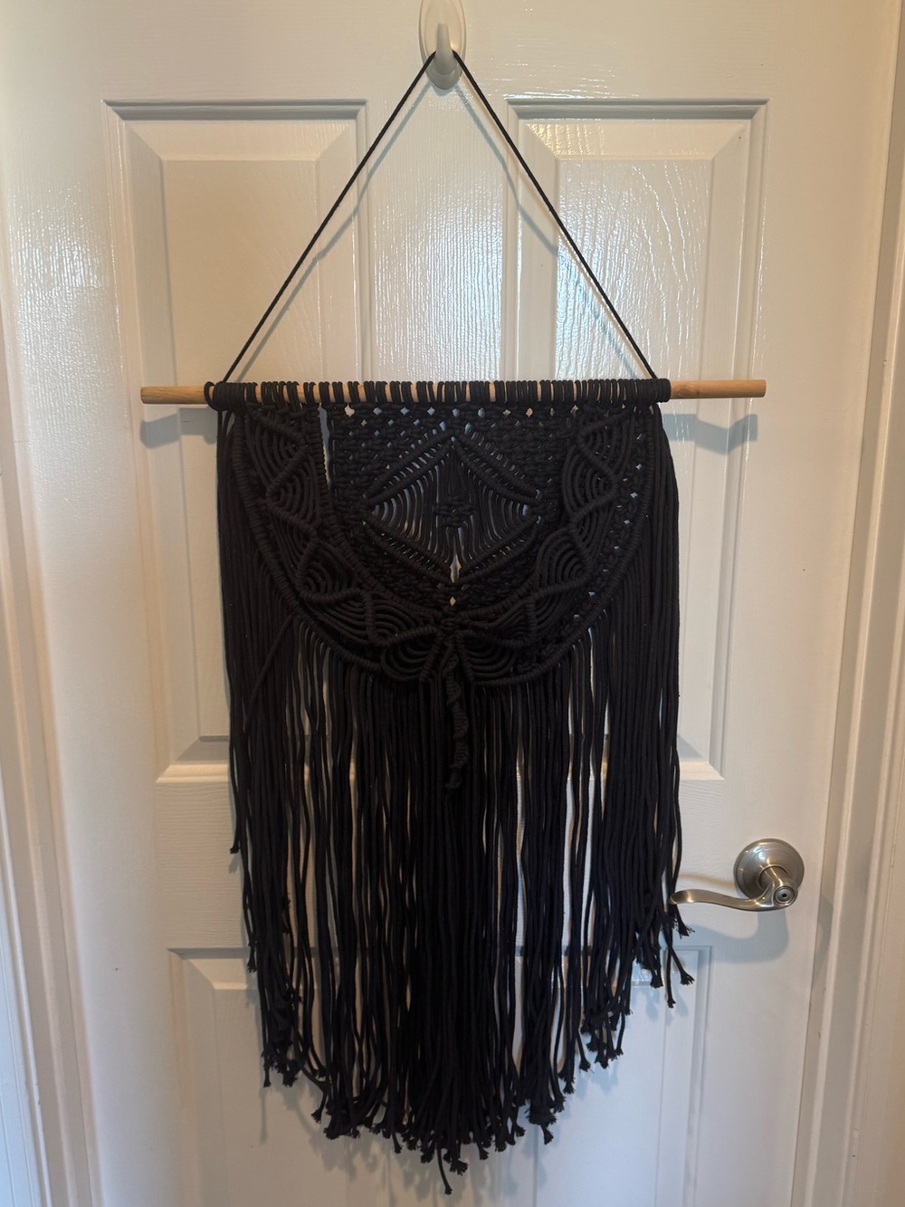 Navy Macramé Wall Hanging - Handmade Boho Home Decor